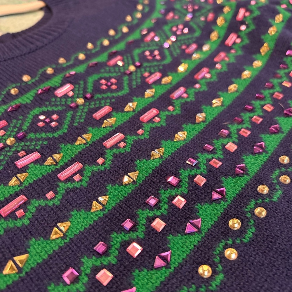 Sparkling Jeweled Sweater